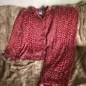 *BRAND NWT HEARTS SET*100%SILK VINTAGE NICK&NORA HEART PJS, SZXL,NEW,FLAWLESS